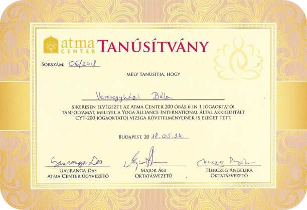Atma jógaoktató Atma jógaoktató