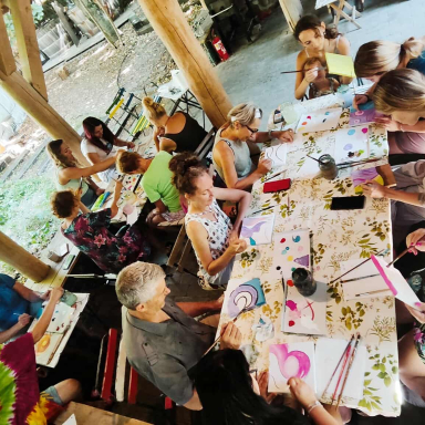 Jóga- és élményfestő tábor a Mátrában